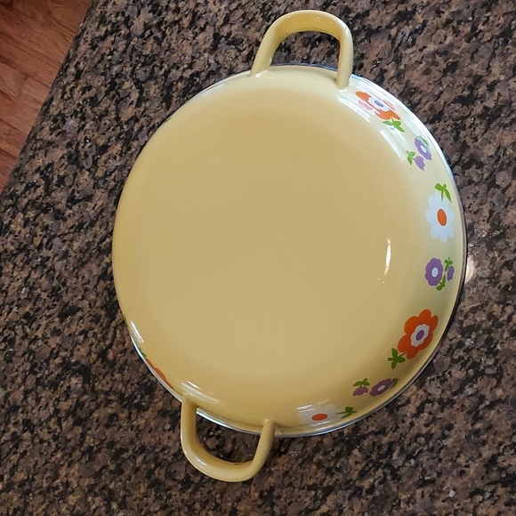 1970´s Floral Enamelware Porcelain Clad, Broiler Pan...